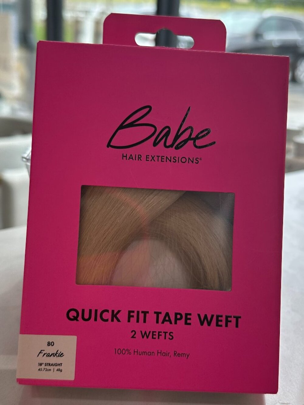 Babe Hair Extensions Quick Fit Tape Weft, 2 wefts Frankie 18" Straight